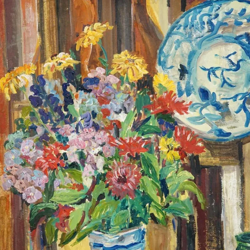 Pamono Alexander Michael, Impressionistic Still Life, 1975, Oil Painting> Impressionist