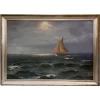 Pamono Alexander Reich-Staffelstein, Seascape with Sailing Vessel, 20th Century, Oil Painting> Classical
