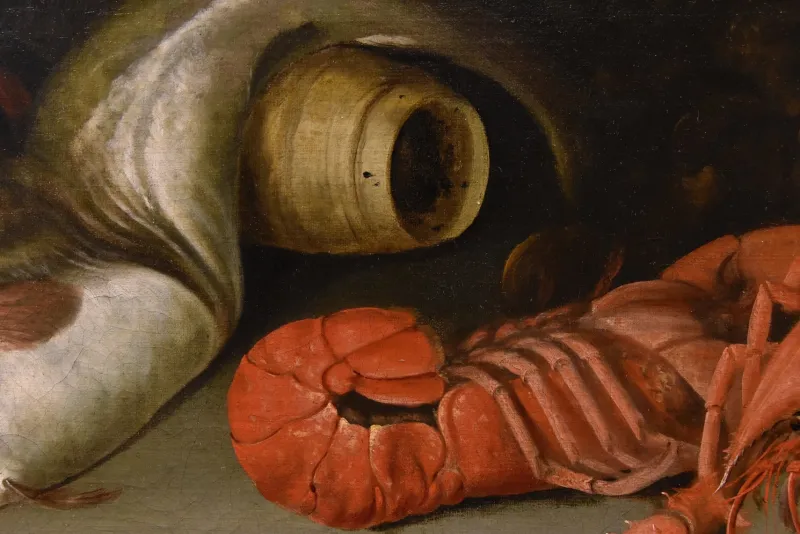 Pamono Alexander Van Adriaenssen, Still Life with Oysters & Fish, 1630, Oil on Canvas