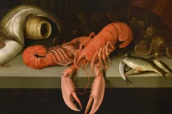 Pamono Alexander Van Adriaenssen, Still Life with Oysters & Fish, 1630, Oil on Canvas