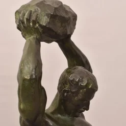 Pamono Alexandre Ouline, Art Deco Warrior Man, 20th Century, Bronze><noscript><img width=