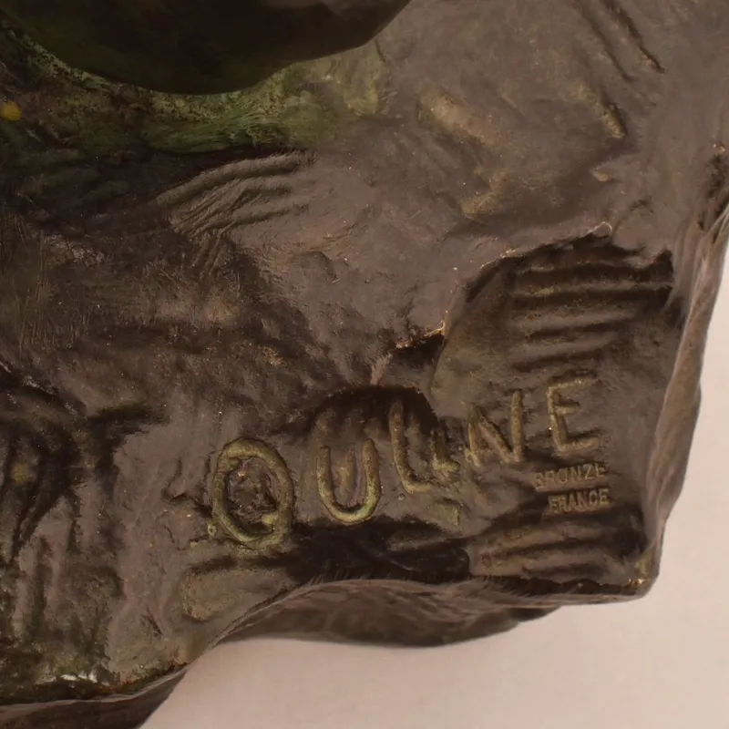 Pamono Alexandre Ouline, Art Deco Warrior Man, 20th Century, Bronze> Art Deco