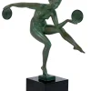 Pamono Alexandre-Joseph Derenne, Art Deco Sculpture Dancer Paineous, 1930s, Babbitt & Marble