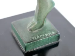 Pamono Alexandre-Joseph Derenne, Art Deco Sculpture Dancer Paineous, 1930s, Babbitt & Marble