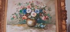 Pamono Alfonse Renè, Flowers, 1980, Oil on Canvas