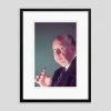 Pamono Alfred Hitchcock Holding a Cigar Framed in Black by Baron> Mid-Century