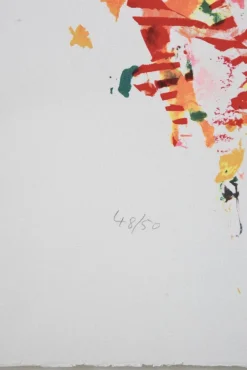 Outlet Pamono Alighiero Boetti, Jumping from Pole to Frasca, 48-50, Silkscreen, 1986