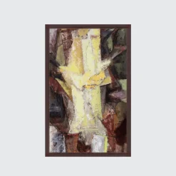 Pamono Allan Schmidt, Yellow Shapes, 1960s, Oil on Canvas> Abstraction
