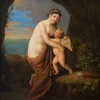 New Pamono Allegorical Scene, Aphrodite and Eros - Oil on Canvas - Late 18th / Early 19th Late 18 - Early 19th Century