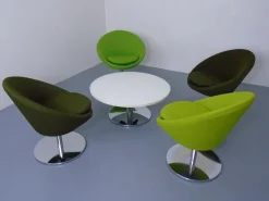 Pamono Allermuir Conic Swivel Club Chairs & Table, Uk, 2015, Set of 5> Living Room Sets