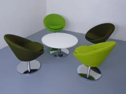 Pamono Allermuir Conic Swivel Club Chairs & Table, Uk, 2015, Set of 5><noscript><img width=