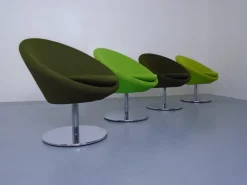 Pamono Allermuir Conic Swivel Club Chairs & Table, Uk, 2015, Set of 5><noscript><img width=