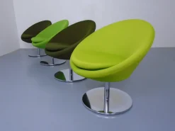 Pamono Allermuir Conic Swivel Club Chairs & Table, Uk, 2015, Set of 5><noscript><img width=