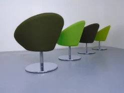 Pamono Allermuir Conic Swivel Club Chairs & Table, Uk, 2015, Set of 5><noscript><img width=