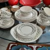 Pamono Almond Willow Tableware Set from Royal Doulton , 1950s, Set of 26> Dinner Plates & Bowls