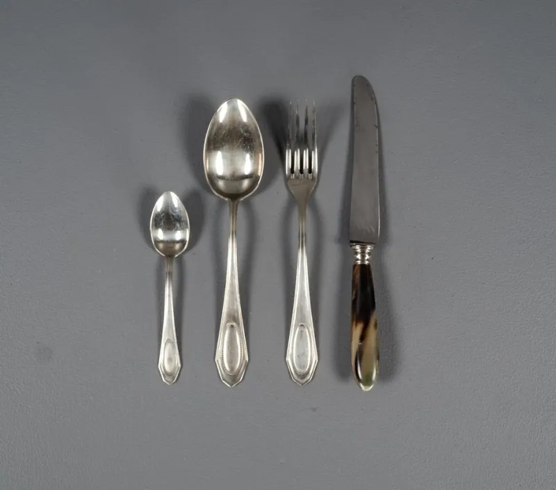 Pamono Alpacca Cutlery Model Veritable, 1920s, Set of 48