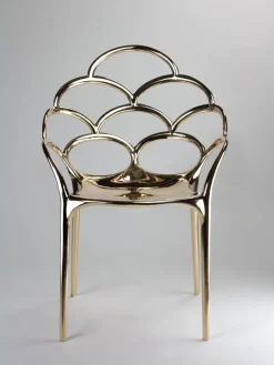 Sale Pamono Alpemare Chair in Mirror Polished Cast Bronze by Barberini & Gunnell
