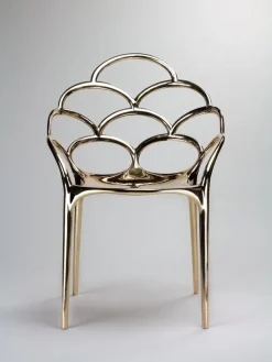 Sale Pamono Alpemare Chair in Mirror Polished Cast Bronze by Barberini & Gunnell