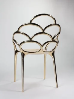 Sale Pamono Alpemare Chair in Mirror Polished Cast Bronze by Barberini & Gunnell