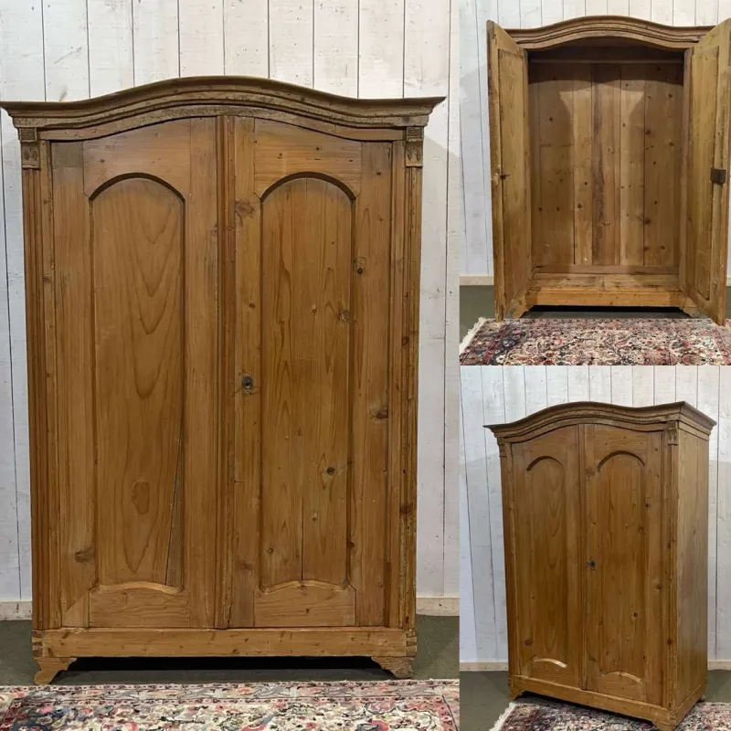 New Pamono Alsatian Fir Wardrobe, 1800s