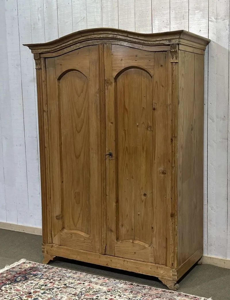New Pamono Alsatian Fir Wardrobe, 1800s
