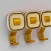 Sale Pamono Aluminium and Acrylic Glass Wall Hooks, Vienna, Austria, 1950s, Set of 3