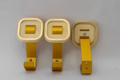 Sale Pamono Aluminium and Acrylic Glass Wall Hooks, Vienna, Austria, 1950s, Set of 3