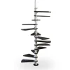 Pamono Aluminum and Mahogany Spiral Staircase by Roger Tallon, 1970> Architectural Elements