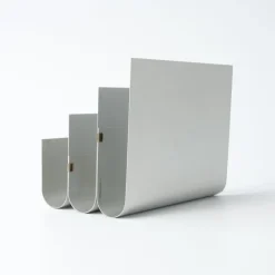 Pamono Aluminum Magazine Rack by Pierre Vandel for Espace Pierre Cardin, 1970s> Magazine Racks