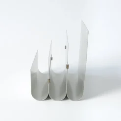 Pamono Aluminum Magazine Rack by Pierre Vandel for Espace Pierre Cardin, 1970s><noscript><img width=