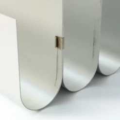 Pamono Aluminum Magazine Rack by Pierre Vandel for Espace Pierre Cardin, 1970s><noscript><img width=
