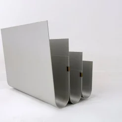 Hot Pamono Aluminum Magazine Rack by Pierre Vandel for Espace Pierre Cardin, 1970s