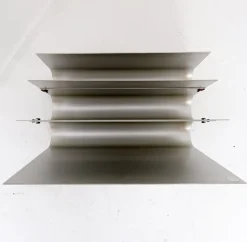 Hot Pamono Aluminum Magazine Rack by Pierre Vandel for Espace Pierre Cardin, 1970s