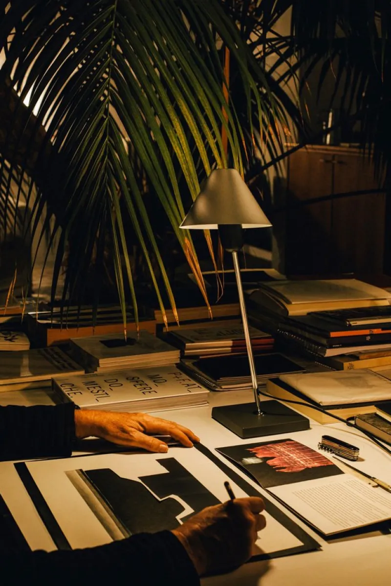 Pamono Aluminum Turn Table Lamp by J.M. Massana, J.M. Tremoleda and Mariano Ferrer> Table Lamps