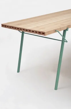 Sale Pamono Alveo Outdoor Table with Solid Honeycomb Wood Top