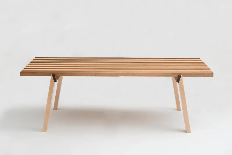 Pamono Alveo Table in Multicolored Solid Honeycomb Wood> Garden Tables