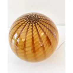 Discount Pamono Amber and Brown Spider Sphere Table Lamp in Murano Glass by Simoeng