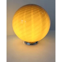 Discount Pamono Amber and Brown Spider Sphere Table Lamp in Murano Glass by Simoeng
