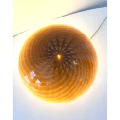 Discount Pamono Amber and Brown Spider Sphere Table Lamp in Murano Glass by Simoeng