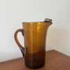 Sale Pamono Amber Bubble Glass Carafe by Biot, 1970s