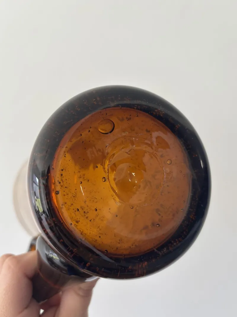 Sale Pamono Amber Bubble Glass Carafe by Biot, 1970s