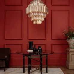 Clearance Pamono Amber Grande Palermo Chandelier from Pure White Lines