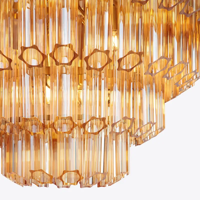 Clearance Pamono Amber Grande Palermo Chandelier from Pure White Lines