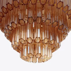 Clearance Pamono Amber Grande Palermo Chandelier from Pure White Lines