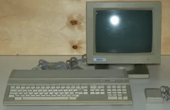 New Pamono American Atari ST1040 Monochrome Monitor and Mouse, 1980s, Set of 3