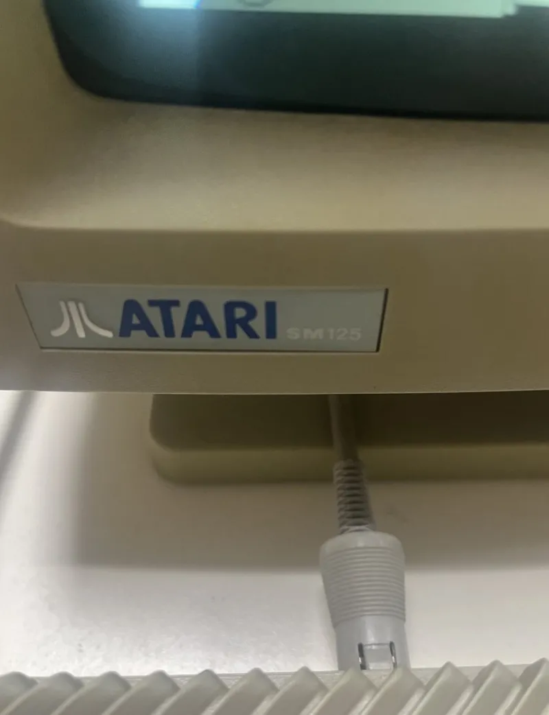 New Pamono American Atari ST1040 Monochrome Monitor and Mouse, 1980s, Set of 3