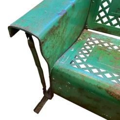 Pamono American Porch Glider with Original Green Paint by Bunting, 1950s><noscript><img width=