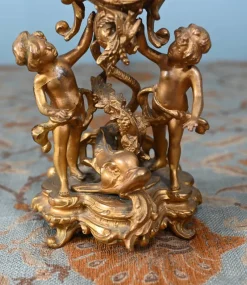 Discount Pamono American Rococo Style Gilt Mantel Clock with Cherub, 1920s