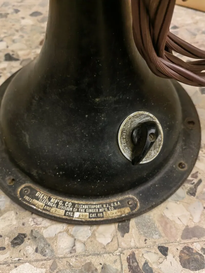 New Pamono American Swivel Fan from Diehl, 1920s