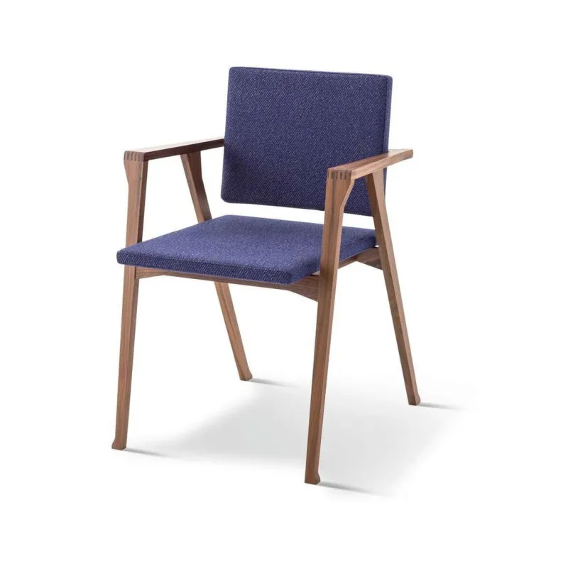 Pamono American Walnut and Fabric Luisa Chair by Franco Albini for Cassina> Seating
